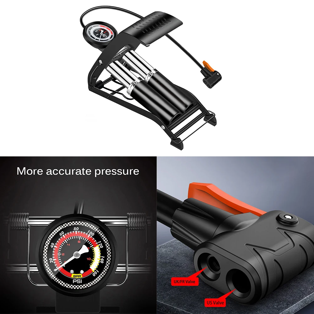 Air Pump High Pressure Single Double Cylinder Foot Pedal Inflator for Xiaomi M365 Scooter Bicycle Car Motorcycle Inflatable Pump
Air Pump High Pressure Single Double Cylinder Foot Pedal Inflator for Xiaomi M365 Scooter Bicycle Car Motorcycle Inflatable Pump