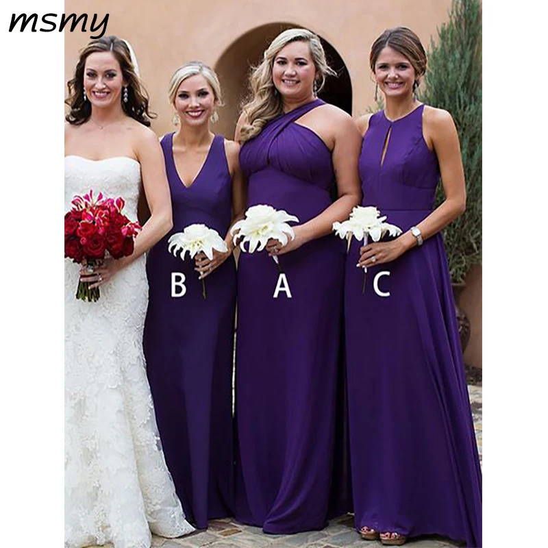 Simple Elegant A-Line Chiffion Bridesmaid Dresses Pleat Sleeveless Cheap Long Bridesmaid Dresses Custom Made
Simple Elegant A-Line Chiffion Bridesmaid Dresses Pleat Sleeveless Cheap Long Bridesmaid Dresses Custom Made