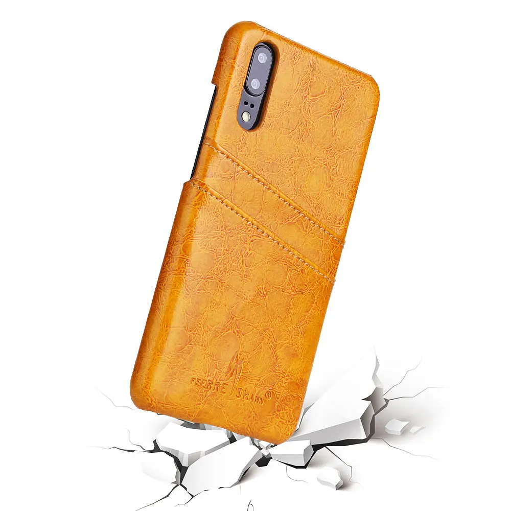 Ascromy For Huawei P20 Case Leather Card Holder Wallet Phone Back Hard Case Cover For Huawei P20 CardHolder Fundas Accessories (8)