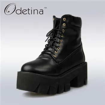 Odetina 2018 New Spring Platform Ankle Boots Women Lace Up Thick Sole Martin Boots Vintage Wedges Shoes High Heel Big Size 33-43
Odetina 2018 New Spring Platform Ankle Boots Women Lace Up Thick Sole Martin Boots Vintage Wedges Shoes High Heel Big Size 33-43