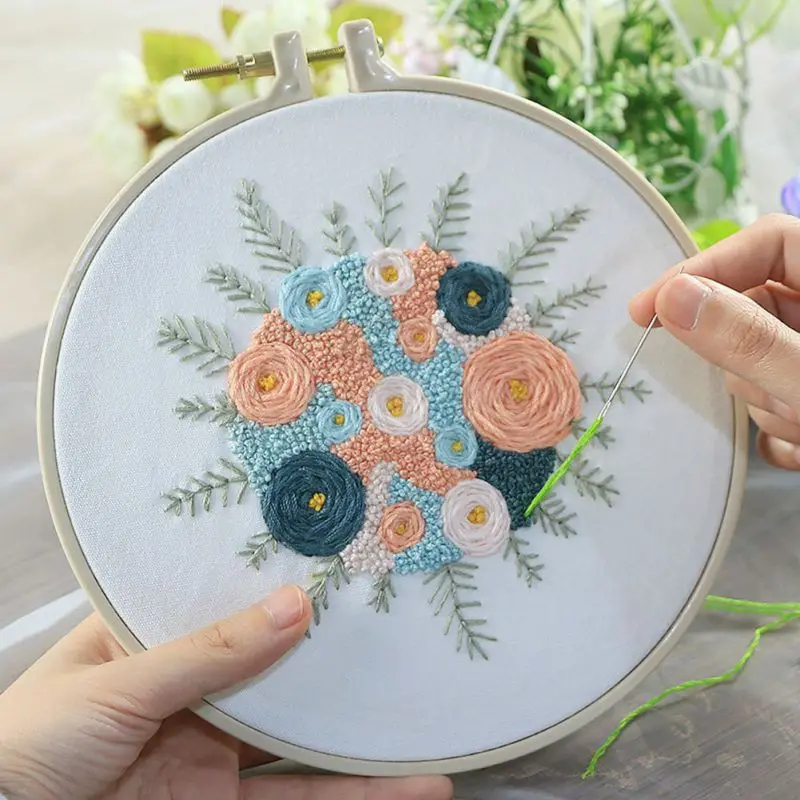 Full Range of Embroidery with Tools Kit DIY Flower Regiment Handkerchief for Valentines Day Gift DIY Knitting Product
Full Range of Embroidery with Tools Kit DIY Flower Regiment Handkerchief for Valentines Day Gift DIY Knitting Product