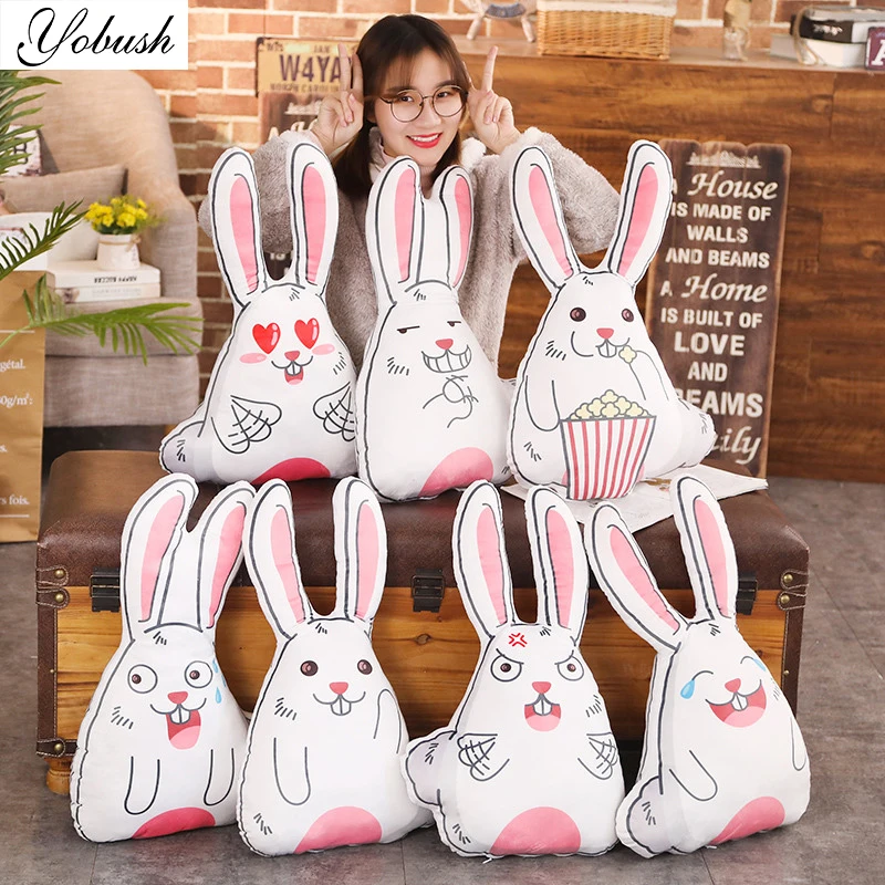 Emoji Rabbit Shaped Plush Pillow Stuffed Animals Sofa Chair Decor Throw Pillow Smile/Angry/Happy Tear 7 Kinds
Emoji Rabbit Shaped Plush Pillow Stuffed Animals Sofa Chair Decor Throw Pillow Smile/Angry/Happy Tear 7 Kinds