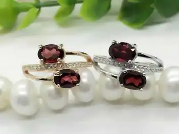 Natural red garnet gem Ring Natural gemstone ring 925 sterling silver trendy Romantic double women's girl gift fine Jewelry
Natural red garnet gem Ring Natural gemstone ring 925 sterling silver trendy Romantic double women's girl gift fine Jewelry