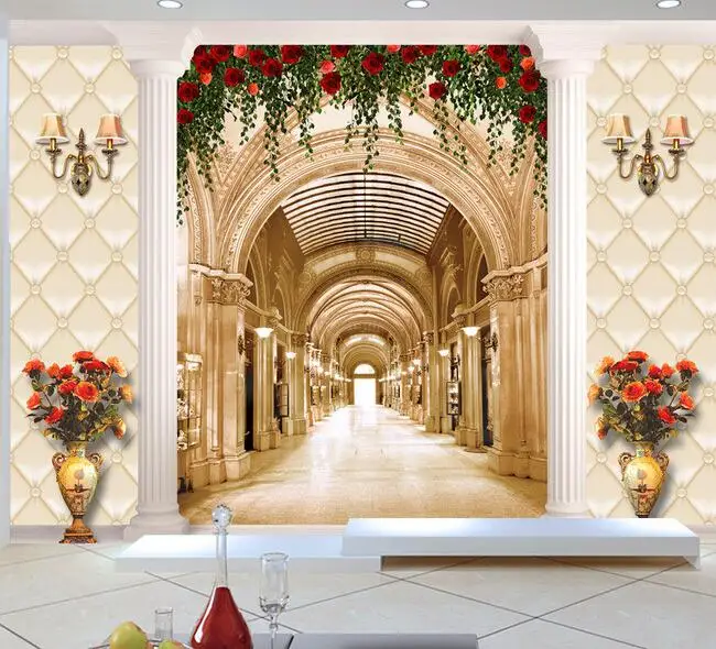 3d photo wallpaper custom mural Corridor column rose vine flower background paintings 3d wall mural wallpaper for living room
3d photo wallpaper custom mural Corridor column rose vine flower background paintings 3d wall mural wallpaper for living room