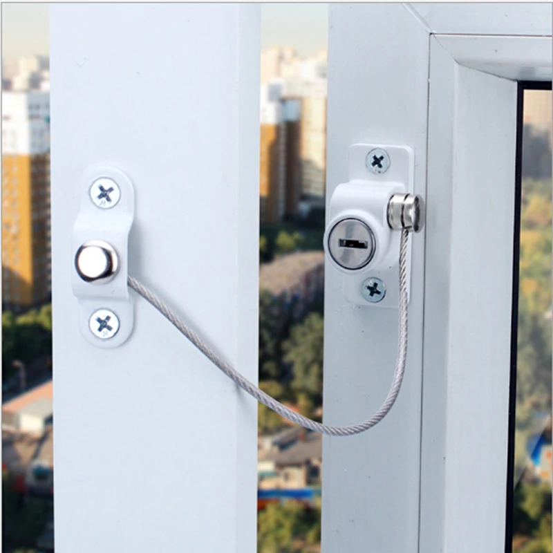 1pc New Window Lock Children Protection Restrictor Stainless Steel Child Safety Stopper Anti-theft Locks Limiter | Мать и ребенок