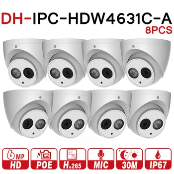 DH 6MP IP Camera IPC-HDW4631C-A Upgrade From IPC-HDW4431C-A POE Network Mini Dome Cam Built-in MIC CCTV Camera Metal 8pcs/lot
DH 6MP IP Camera IPC-HDW4631C-A Upgrade From IPC-HDW4431C-A POE Network Mini Dome Cam Built-in MIC CCTV Camera Metal 8pcs/lot