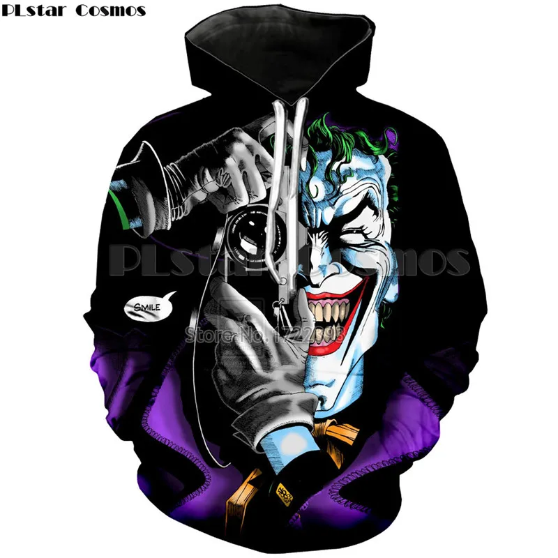 PLstar Cosmos New Mens Sweatshirt The Joker Suicide Squad 3d Hoodie Men/Women Hip Hop Hoodies Comic Clown Printing Pullover
PLstar Cosmos New Mens Sweatshirt The Joker Suicide Squad 3d Hoodie Men/Women Hip Hop Hoodies Comic Clown Printing Pullover