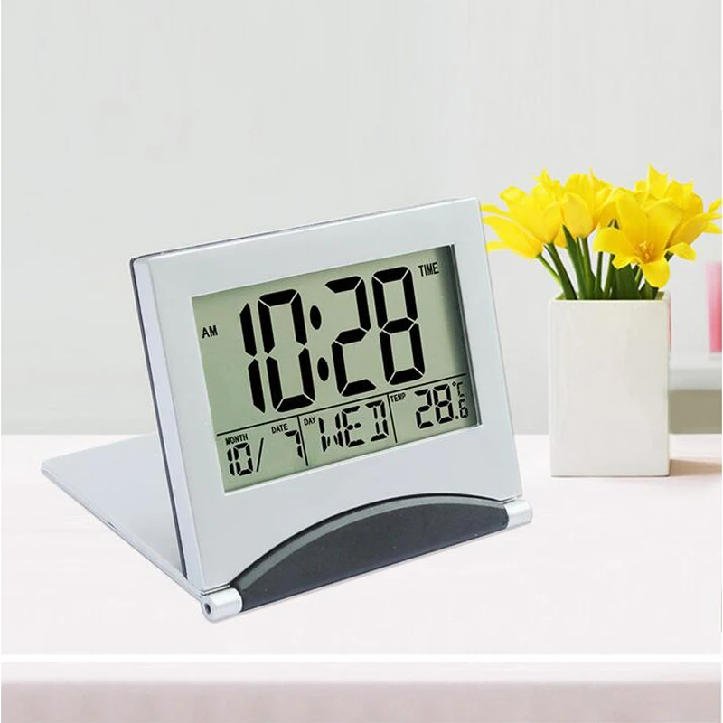Mini Snooze Bedside LCD Screen Digital Alarm Clock with Temperature Calendar Date Battery Operated Clock
Mini Snooze Bedside LCD Screen Digital Alarm Clock with Temperature Calendar Date Battery Operated Clock