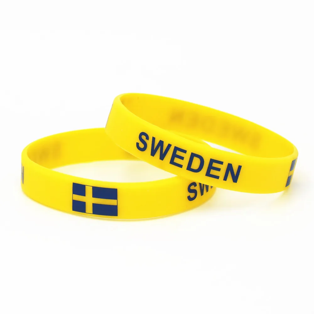 1 шт. Швеции Силиконовый браслет с флагом Футбол футбольная команда вентиляторы