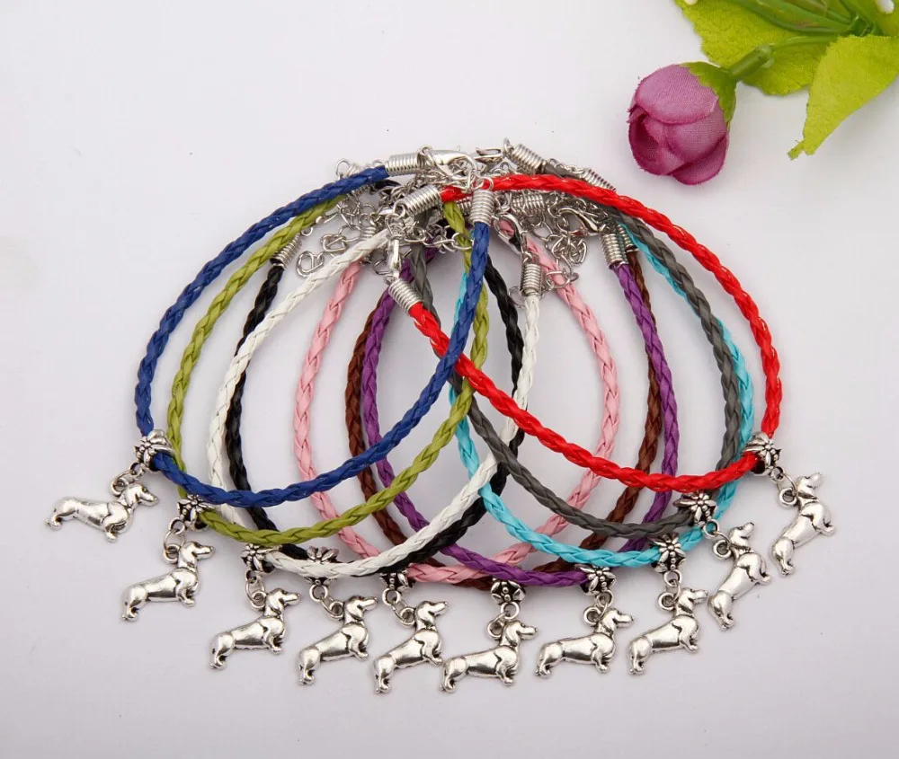 Fashion Jewelry Vintage Silver Dogs Animals Charm Multicolor Braided Rope Protection Bracelets Bracelet Women Gift 50pcs E208
Fashion Jewelry Vintage Silver Dogs Animals Charm Multicolor Braided Rope Protection Bracelets Bracelet Women Gift 50pcs E208