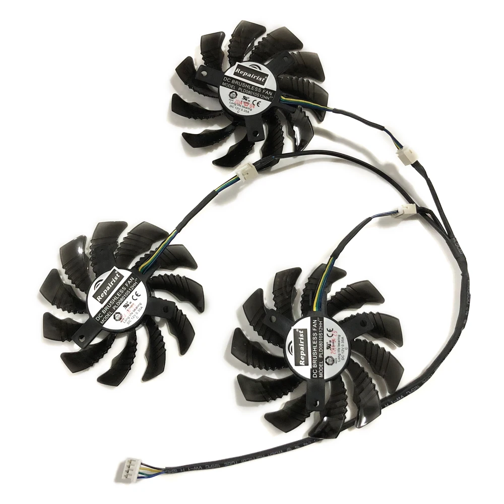 Охлаждающие вентиляторы для видеокарт GIGABYTE GeForce GTX1080 Ti AORUS GTX 1060/1070 G1 3 шт./компл.