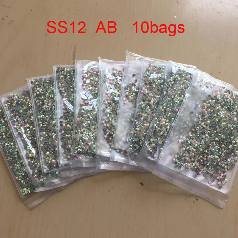 10bag/lots Crystal AB SS12 DMC Hot Fix Rhinestone Crystal Flatback Loose Strass Rhinestone for clothes bags accessaries
10bag/lots Crystal AB SS12 DMC Hot Fix Rhinestone Crystal Flatback Loose Strass Rhinestone for clothes bags accessaries