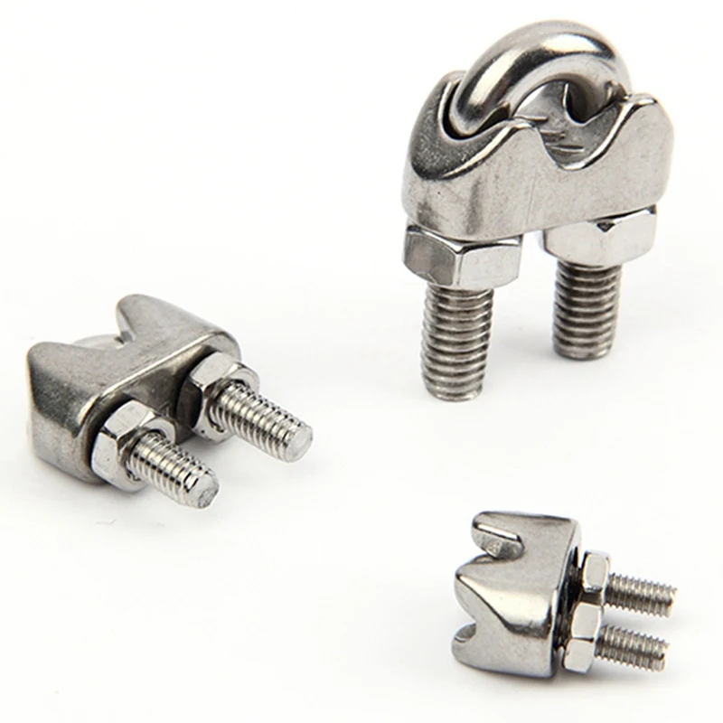 1Pcs Clip 304 Stainless Steel Wire Rope Simple Grip M2/M3/M4/M5/M6/M8/M10 Cable Clamps Caliper U Shape Wire Rope Clamp Thimble
1Pcs Clip 304 Stainless Steel Wire Rope Simple Grip M2/M3/M4/M5/M6/M8/M10 Cable Clamps Caliper U Shape Wire Rope Clamp Thimble