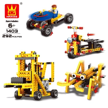 WANGE Building Blocks 4 in 1 Electronic Power Machinery Blocks 292pcs Bricks Forklift/Scooter DIY Assemble Toys for Boys Gifts
WANGE Building Blocks 4 in 1 Electronic Power Machinery Blocks 292pcs Bricks Forklift/Scooter DIY Assemble Toys for Boys Gifts