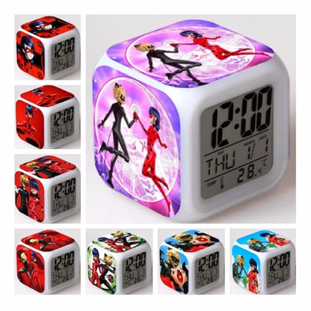 Ladybug Comic Girl Action Figure Toys Cute Marinette Adrien lady bug 7Colors Flashing LED Light clock toy
Ladybug Comic Girl Action Figure Toys Cute Marinette Adrien lady bug 7Colors Flashing LED Light clock toy