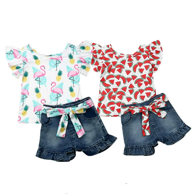 1-6Y Infant Kids Baby Girls Summer Clothes Sets Floral Tops T-shirt Denim Pants Shorts Outfits
1-6Y Infant Kids Baby Girls Summer Clothes Sets Floral Tops T-shirt Denim Pants Shorts Outfits