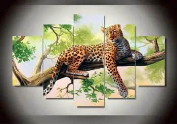 5 Panels Modern Art Large HD Leopard Lying Green Tree Top-Rated Canvas Print Painting For Living Room Wall Art Framed Art
5 Panels Modern Art Large HD Leopard Lying Green Tree Top-Rated Canvas Print Painting For Living Room Wall Art Framed Art