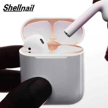 Shellnail Metal Dust Guard For Apple AirPods Case Cover Accessory Protection Sticker Skin Protecting Air Pods From Iron Shavings