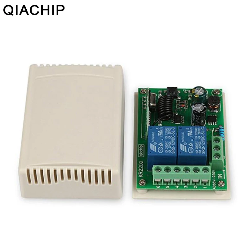 QIACHIP 433Mhz AC 250V 110V 220V 2CH RF Relay Receiver Module Universal Wireless Remote Control Switch For 433Mhz Remote Control
QIACHIP 433Mhz AC 250V 110V 220V 2CH RF Relay Receiver Module Universal Wireless Remote Control Switch For 433Mhz Remote Control