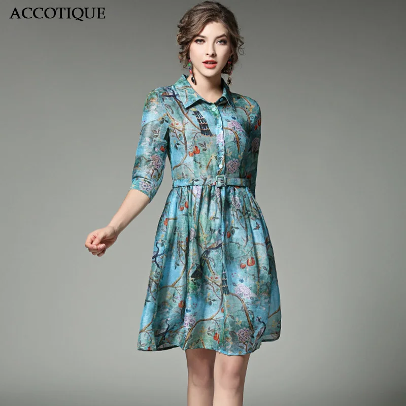 High Quality 2017 New Spring Summer Women's Flower Print Ball Gown Female Silk Slim Half Sleeve Casual Short Dresses With Belt
High Quality 2017 New Spring Summer Women's Flower Print Ball Gown Female Silk Slim Half Sleeve Casual Short Dresses With Belt