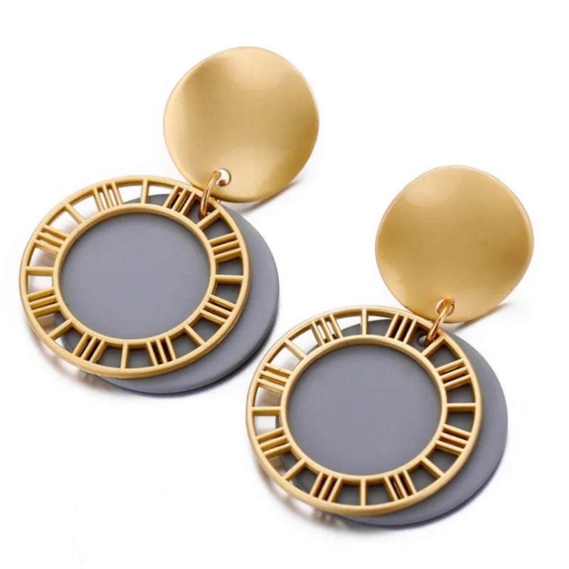 Charm Gold color Metal Geometric Round Earrings Fashion Jewelry Ethnic Colorful Acrylic Big Circle Earring For Women Gifts
Charm Gold color Metal Geometric Round Earrings Fashion Jewelry Ethnic Colorful Acrylic Big Circle Earring For Women Gifts
