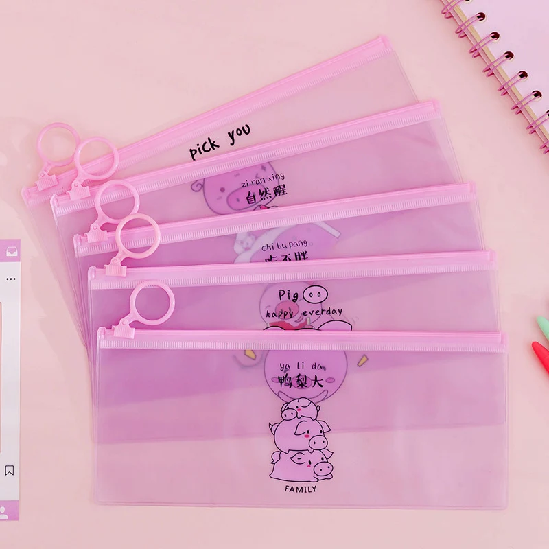 Kawaii Pink Transparent Pen Case Cute Pig Pencil Boxs High Capacity Pencil Bag For Kid Girls Gifts School Supplies Stationery 
Kawaii Pink Transparent Pen Case Cute Pig Pencil Boxs High Capacity Pencil Bag For Kid Girls Gifts School Supplies Stationery
