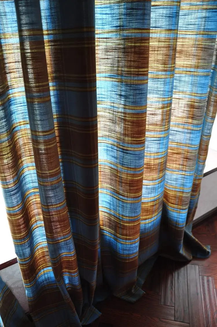 Custom Made Pure Cotton Linen Curtains Blue Coffee Plaid Cloth Curtain For Living Room Bedroom Cortinas Vintage Style Curtain
Custom Made Pure Cotton Linen Curtains Blue Coffee Plaid Cloth Curtain For Living Room Bedroom Cortinas Vintage Style Curtain