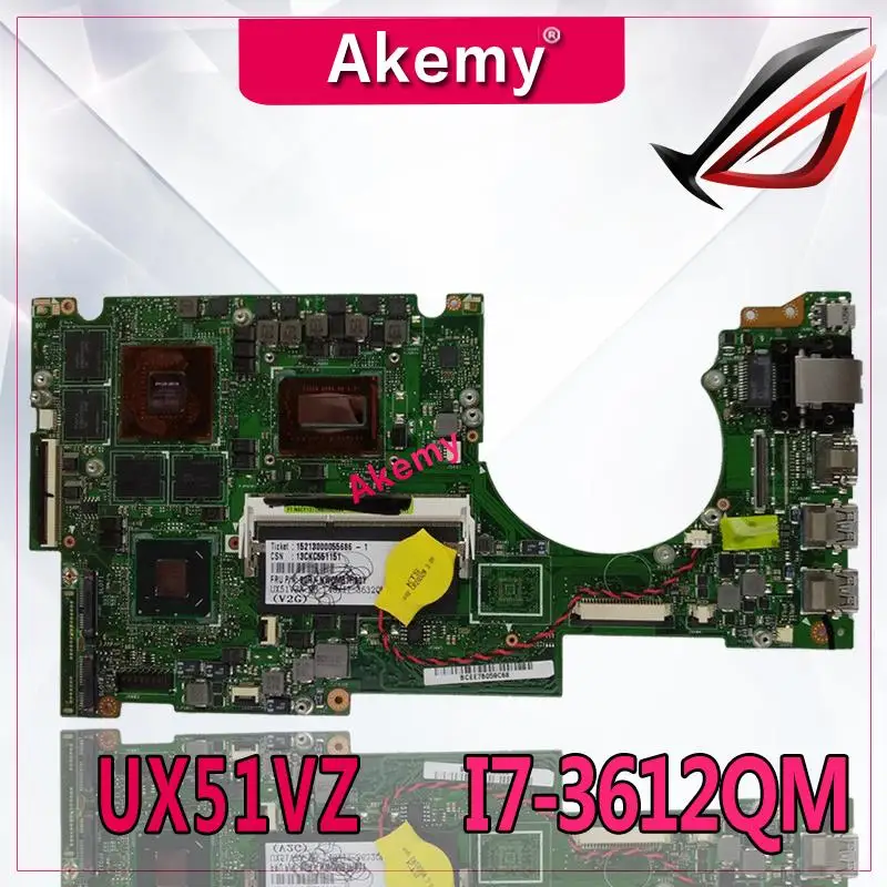 Akemy UX51VZ Laptop motherboard for ASUS UX51VZ UX51VZA U500VZ U500V U500 Test original mainboard I7-3612QM
Akemy UX51VZ Laptop motherboard for ASUS UX51VZ UX51VZA U500VZ U500V U500 Test original mainboard I7-3612QM
