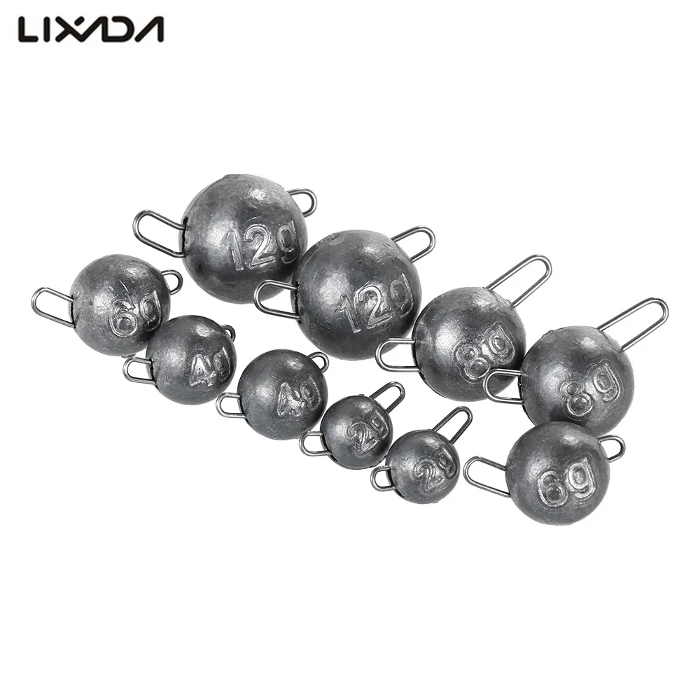Lixada 10PCS/lot Ice Saltwater Fishing Lead Sinkers Jig Head Bait Casting Weights Rocking Carp Pesca Tackle | Спорт и развлечения
