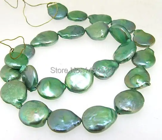 Wholesale Pearl Jewelry, Coin Freshwater Pearl Cultured Beads Green Color 13mm-15mm Gem Loose Beads Full Strand 15 Inch
Wholesale Pearl Jewelry, Coin Freshwater Pearl Cultured Beads Green Color 13mm-15mm Gem Loose Beads Full Strand 15 Inch
