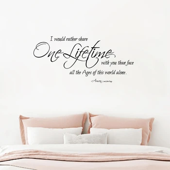 One Lifetime Arwen Quotes Wall Decal Romantic Vinyl Sticker for Newlyweds Anniversaries Couples Bedroom Decor
One Lifetime Arwen Quotes Wall Decal Romantic Vinyl Sticker for Newlyweds Anniversaries Couples Bedroom Decor