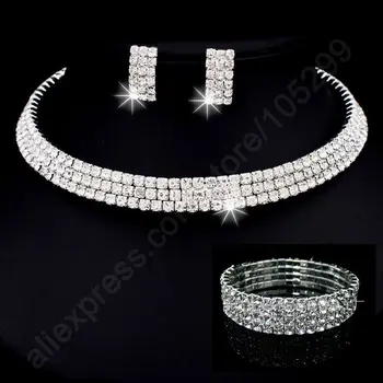 Jewellery Sets 925 Sterling Silver SW ELEMENT Crystal Necklace Stu Earring 4 Lines Bracelet Engagement Wedding Jewelry
Jewellery Sets 925 Sterling Silver SW ELEMENT Crystal Necklace Stu Earring 4 Lines Bracelet Engagement Wedding Jewelry