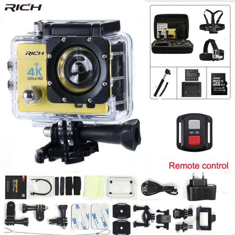 

Action camera Q3H 4kgt Full HD 1080P Wifi 170 wide-angle lens Remote control Waterproof 30M Extreme Sports camera