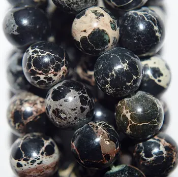 Sea Sediment Imperial Jasper Beads - Round 8 mm Gemstone Beads - Full Strand 16", 49 beads, item 5 
Sea Sediment Imperial Jasper Beads - Round 8 mm Gemstone Beads - Full Strand 16", 49 beads, item 5