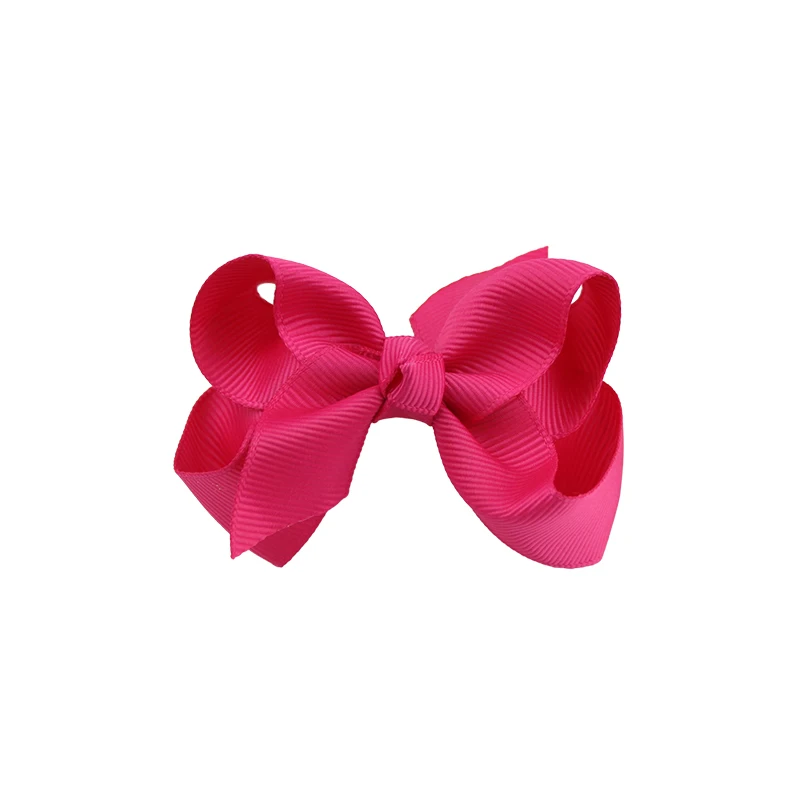 Colourful Bow Clip Boutique Hair Bows For Girls Kids Children Girls Hair Clips Grosgrain Ribbon Bows (13)