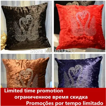 High Quality Fashion Luxury Velvet Fabric Soft Swan Hot Drilling Cushion Cover 45x45cm Pillow Case Decorate for Sofa Seat
High Quality Fashion Luxury Velvet Fabric Soft Swan Hot Drilling Cushion Cover 45x45cm Pillow Case Decorate for Sofa Seat