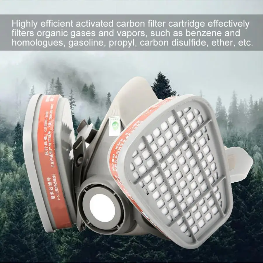 Activated Carbon Half Face Gas Mask Respirator Painting Spraying Protective Facepiece Protector
Activated Carbon Half Face Gas Mask Respirator Painting Spraying Protective Facepiece Protector