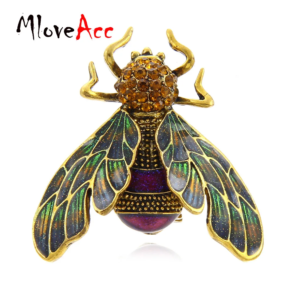 MloveAcc Beautiful Green Purple Enamel Insect Bee Brooch Crystal Gold-color Metal Brooches for Women Shoulder Scarf Sweater Pins
MloveAcc Beautiful Green Purple Enamel Insect Bee Brooch Crystal Gold-color Metal Brooches for Women Shoulder Scarf Sweater Pins
