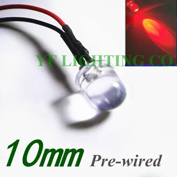 Pre-wired Round 10mm led DC12V Pre Wired led 20mm Cable RED DIP LED for led light lamp
Pre-wired Round 10mm led DC12V Pre Wired led 20mm Cable RED DIP LED for led light lamp