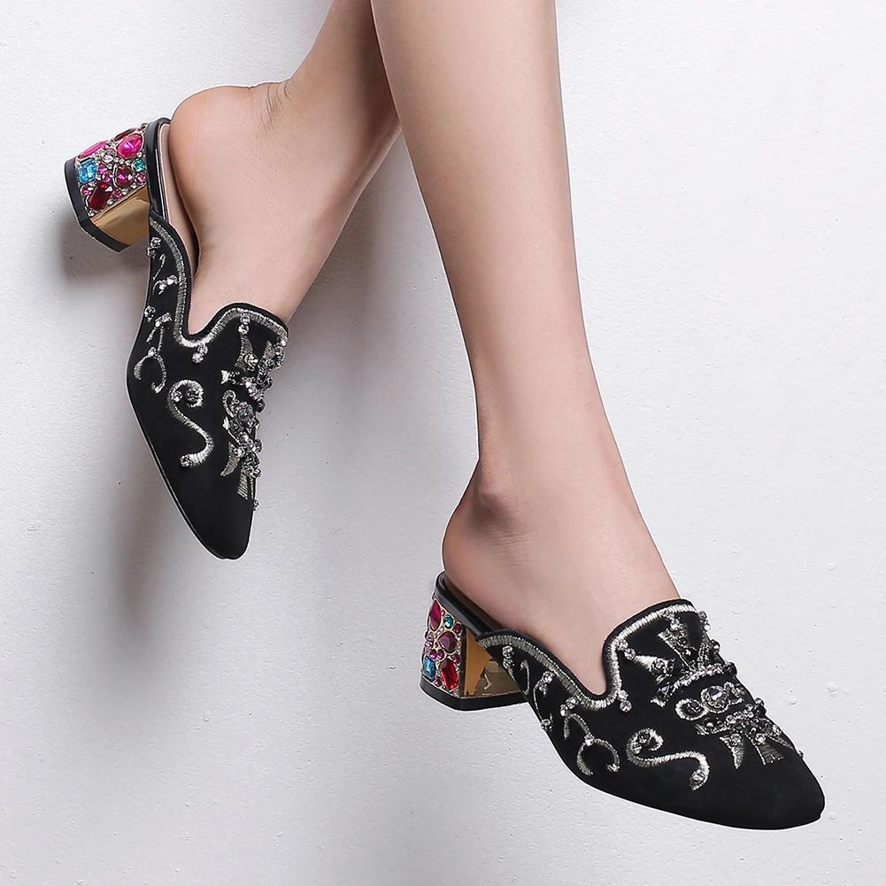 LAPOLAKA Fashion Print Crystals Mules Summer Kid Suede Leather Shoes Slippers Women Shoes Woman Big Size 34-43
LAPOLAKA Fashion Print Crystals Mules Summer Kid Suede Leather Shoes Slippers Women Shoes Woman Big Size 34-43
