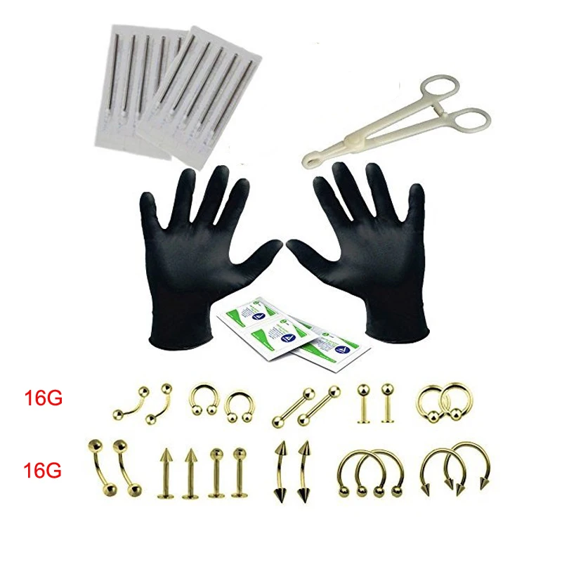 29Pcs Body Piercing Tool Set Kit Needle Forceps Tongue Eyebrow Nose Lip Ring Tongue Piercing Needles For Body Piercing Jewelry
29Pcs Body Piercing Tool Set Kit Needle Forceps Tongue Eyebrow Nose Lip Ring Tongue Piercing Needles For Body Piercing Jewelry