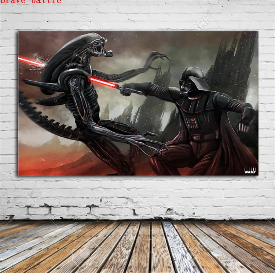 Darth Vader Vs Aliens Star Wars Canvas Painting Print Living Room Home Decor Modern Wall Art Oil Painting Poster
Darth Vader Vs Aliens Star Wars Canvas Painting Print Living Room Home Decor Modern Wall Art Oil Painting Poster