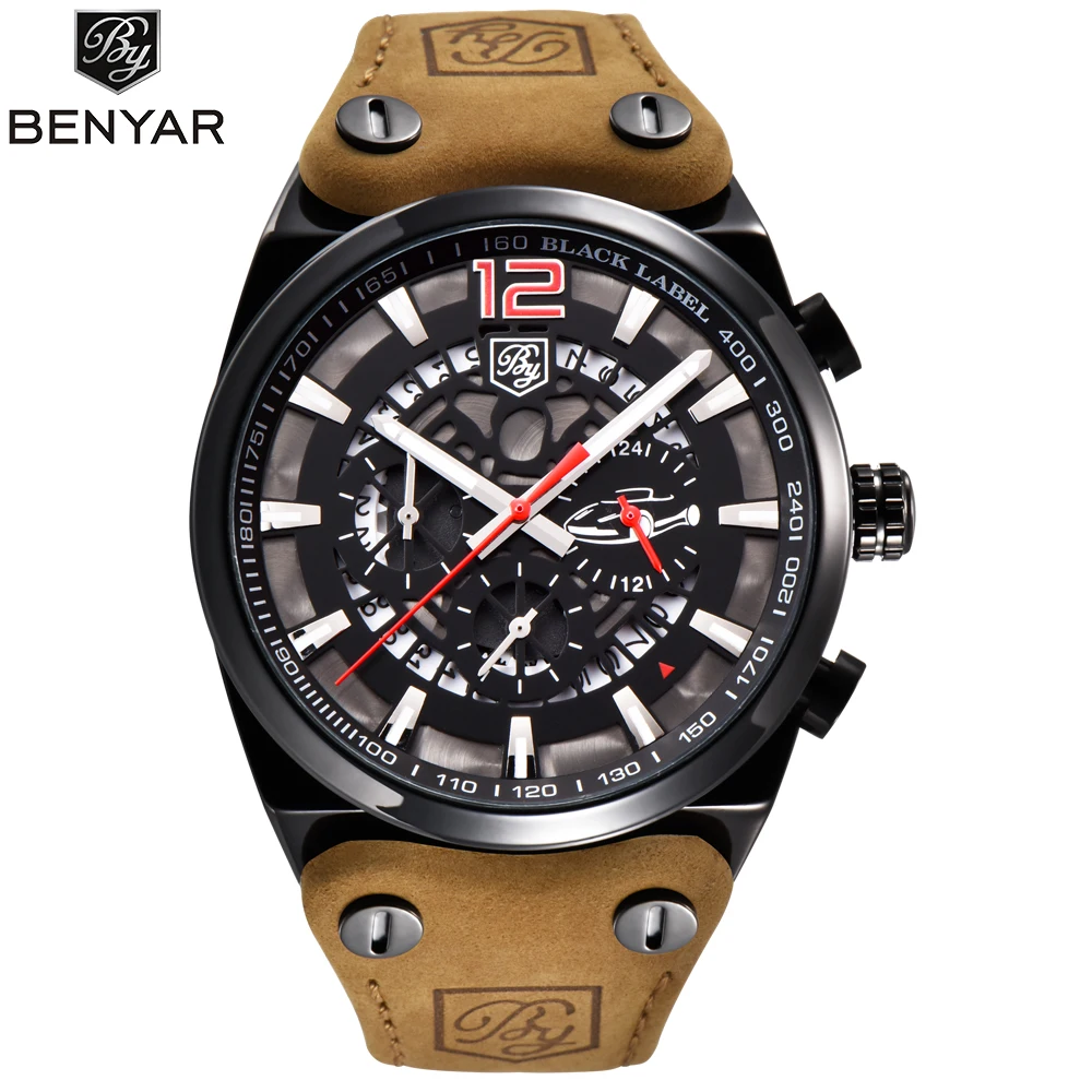 BENYAR relogio masculino watches men Fashion Sport Case Leather Band watch military Quartz Business Wristwatch erkek kol saati
BENYAR relogio masculino watches men Fashion Sport Case Leather Band watch military Quartz Business Wristwatch erkek kol saati