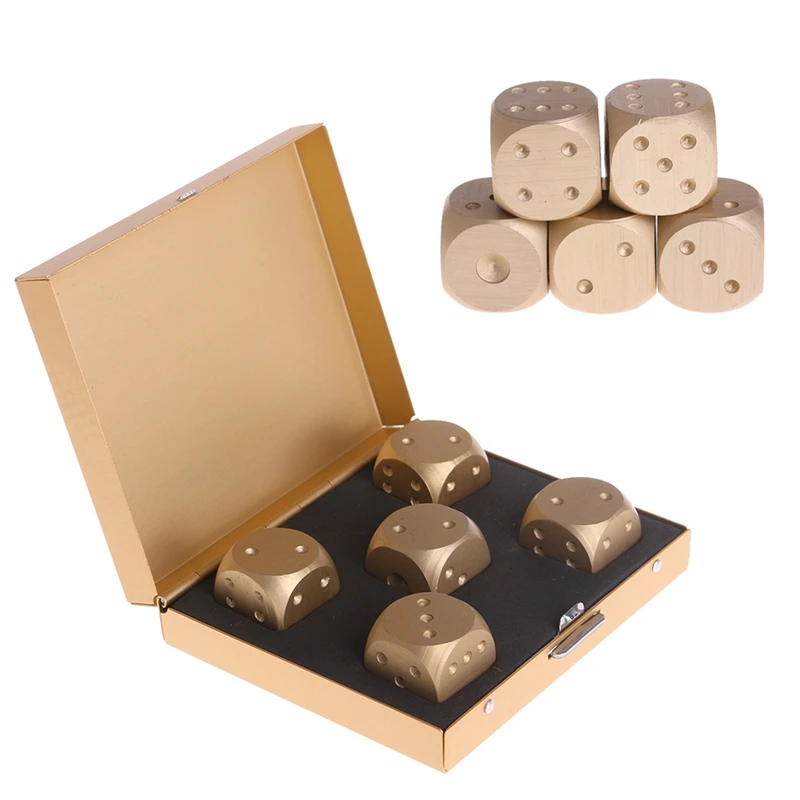5Pcs Portable Aluminum Alloy Dice Solid Game Casino Party Home Play Poker Toy Metal Dice 
5Pcs Portable Aluminum Alloy Dice Solid Game Casino Party Home Play Poker Toy Metal Dice