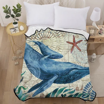 Ocean Blanket 3D Printed Animals Under Blanket Turtle Dolphin Octopus Whale Seahorse Soft Warm Microfiber Blanket 150x200cm
Ocean Blanket 3D Printed Animals Under Blanket Turtle Dolphin Octopus Whale Seahorse Soft Warm Microfiber Blanket 150x200cm
