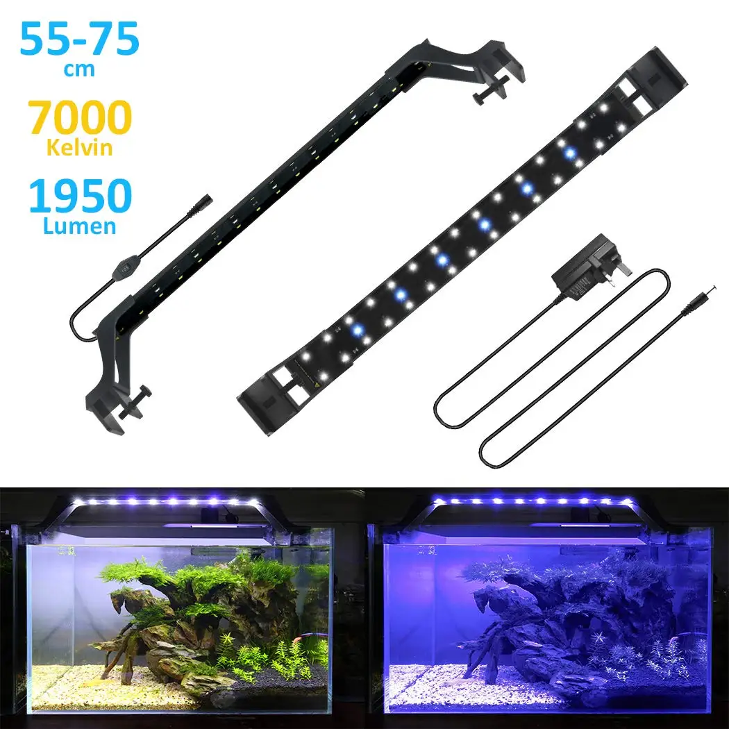 Aquarium Plant lighting LED Aquarium Lamp Bracket Adjustable Length Fish Light White+Blue for Fish Tank Grass Landscaping
Aquarium Plant lighting LED Aquarium Lamp Bracket Adjustable Length Fish Light White+Blue for Fish Tank Grass Landscaping