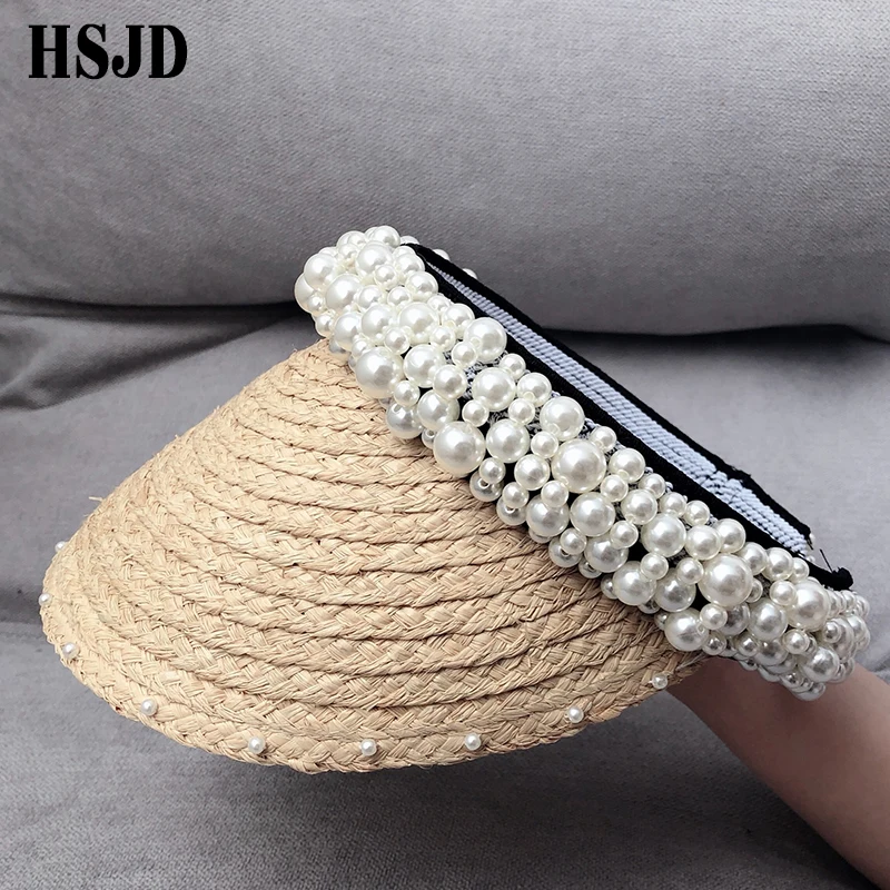 Pearls Empty Top Cap 2019 Summer Women Pearls Sun Straw Hats Beach Visor Wide Brim Hat Female Elegant Adjustable Summer Chapeu
Pearls Empty Top Cap 2019 Summer Women Pearls Sun Straw Hats Beach Visor Wide Brim Hat Female Elegant Adjustable Summer Chapeu