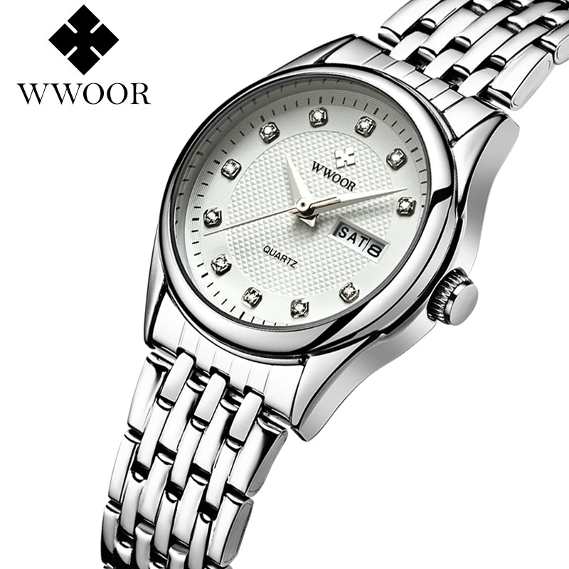 Luxury WWOOR Waterproof Women Quartz Analog Watch Stainless Steel Date Clock Ladies
Luxury WWOOR Waterproof Women Quartz Analog Watch Stainless Steel Date Clock Ladies