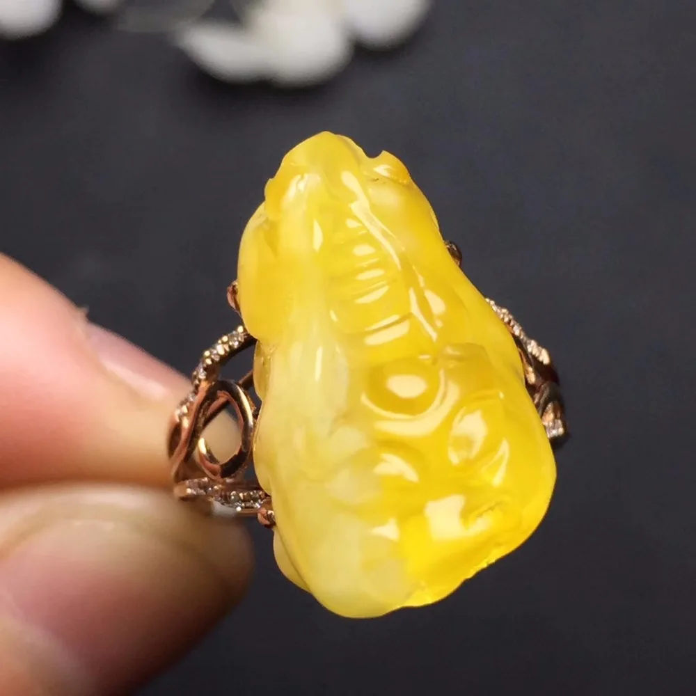 Fine Jewelry Customized Size Real 18K Rose Gold AU750 100% Natural Yellow Amber Gemstone Female Rings for Women Fine Ring
Fine Jewelry Customized Size Real 18K Rose Gold AU750 100% Natural Yellow Amber Gemstone Female Rings for Women Fine Ring