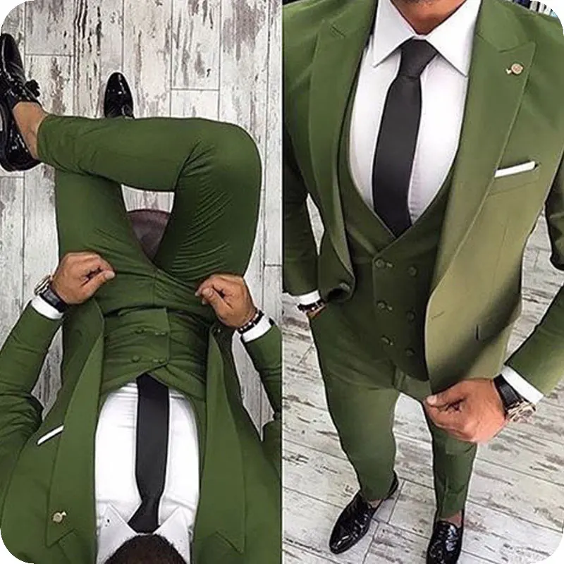 Green Men's Classic Business Suits Custom Made Groom Wedding Tuxedo Groomsmen Blazer Man Costume Homme 3Piece Coat Pants Vest
Green Men's Classic Business Suits Custom Made Groom Wedding Tuxedo Groomsmen Blazer Man Costume Homme 3Piece Coat Pants Vest